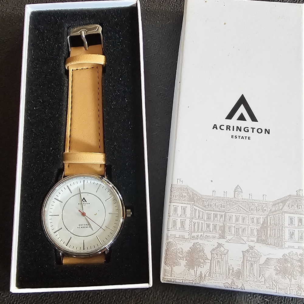 Acrington Estate Men's Watch - Tan Leather Strap NIB